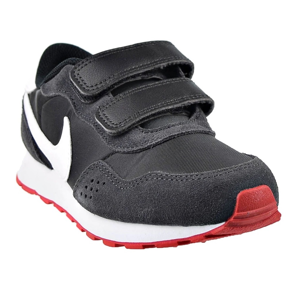 NIKE Sneakers Kids Boys MD Valiant (PS) Shoes Blk with White & Red Accents NWT